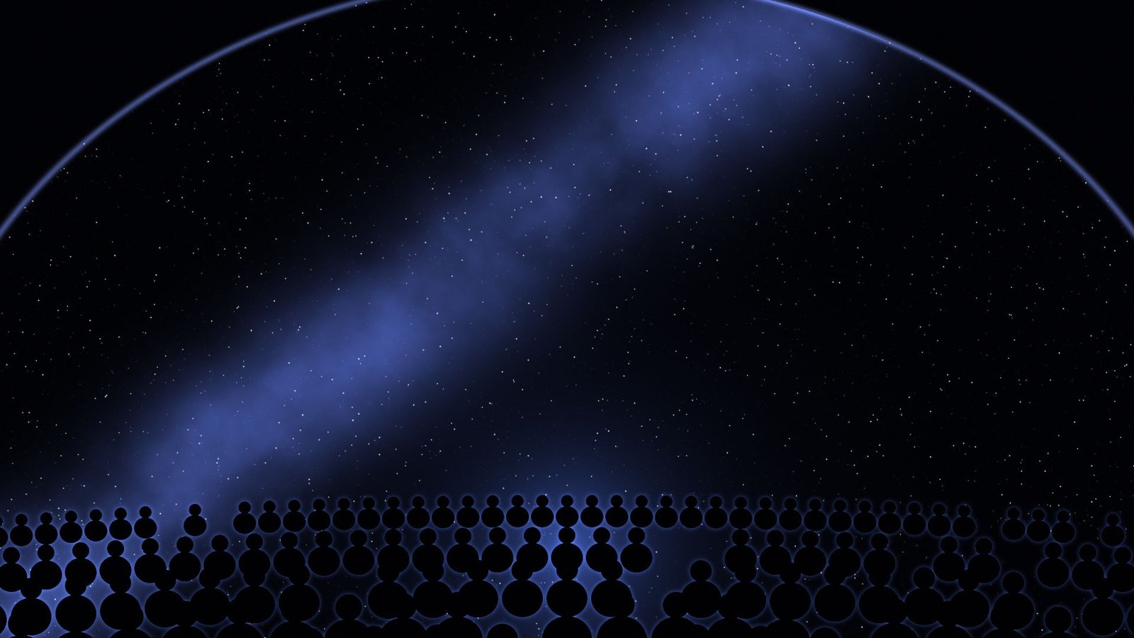 Milky Way over an observatory, illustration