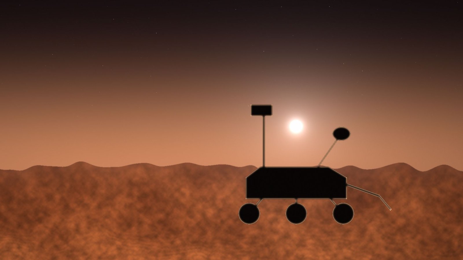 Martian plain, illustration