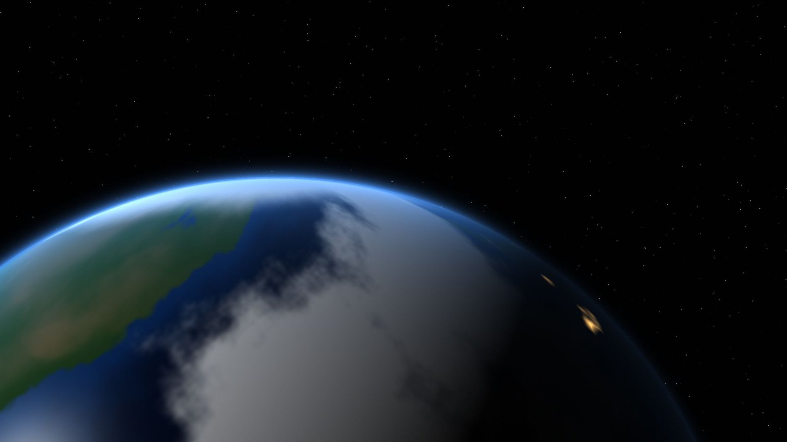 Earth at night, from orbit